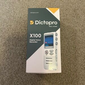 Dictopro X100 Digital Voice Activated Recorder *White* 8GB